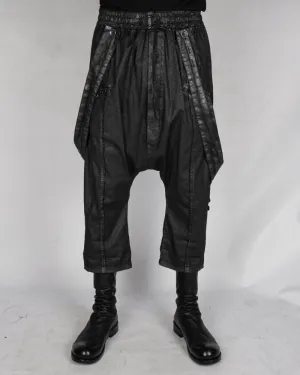 Laminated suspender trousers