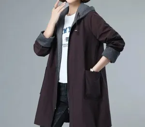 Leanne - Casual hooded overcoat