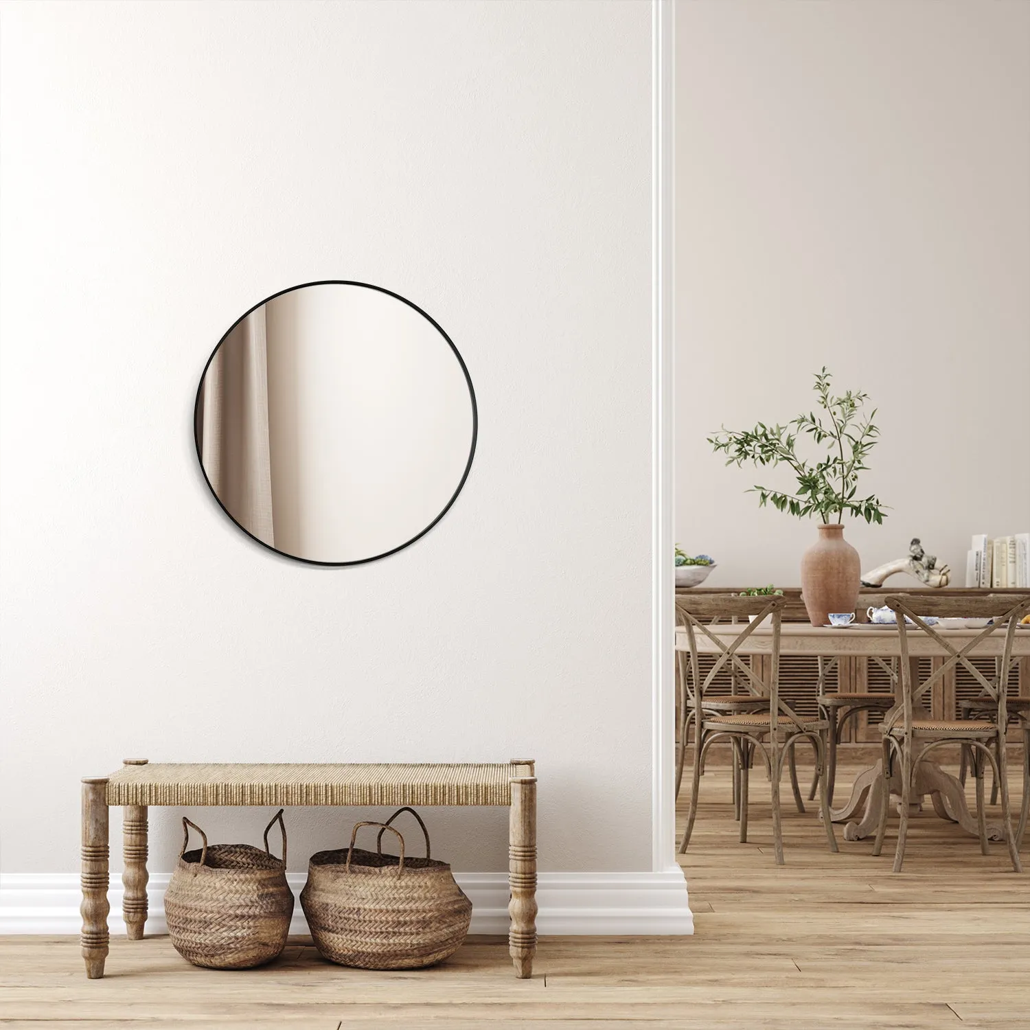 Liceo 42" Circle Bathroom Vanity Aluminum Framed Wall Mirror