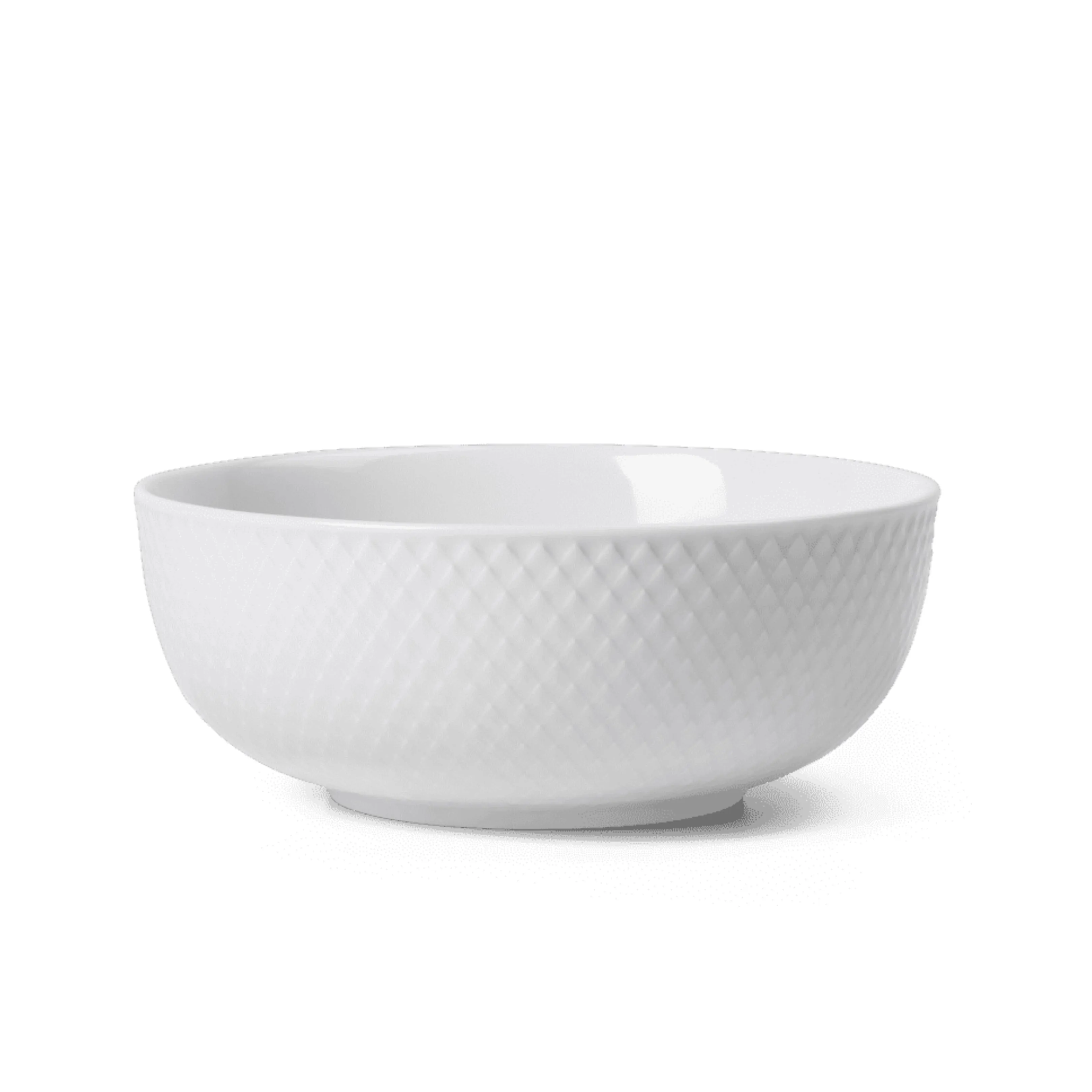 Lyngby Porcelain Rhombe Bowl 15.5 White