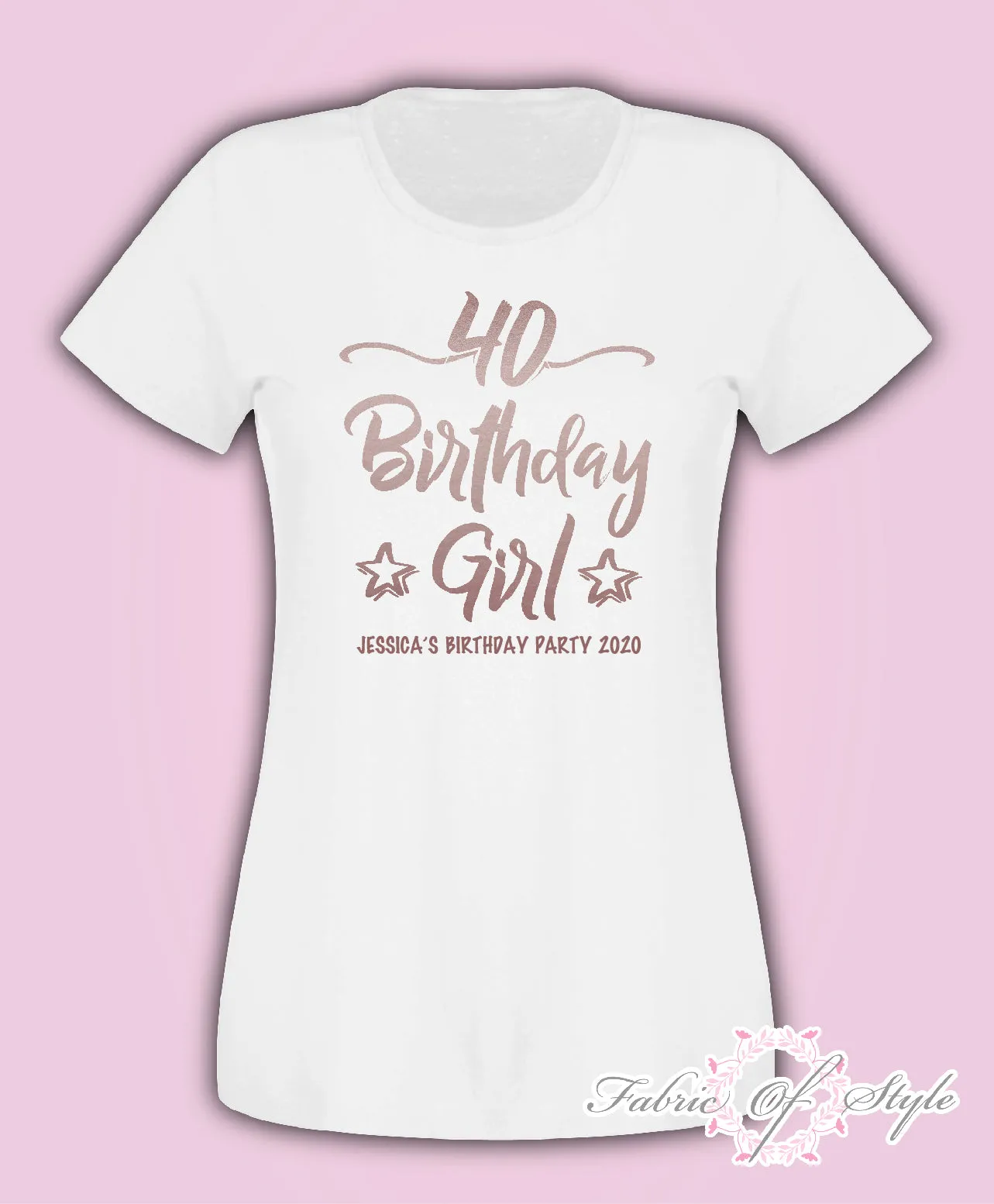 Personalised Vest Tank Birthday Girl Any Year 18th 21st 30th 40th T-shirt Female Rose Gold