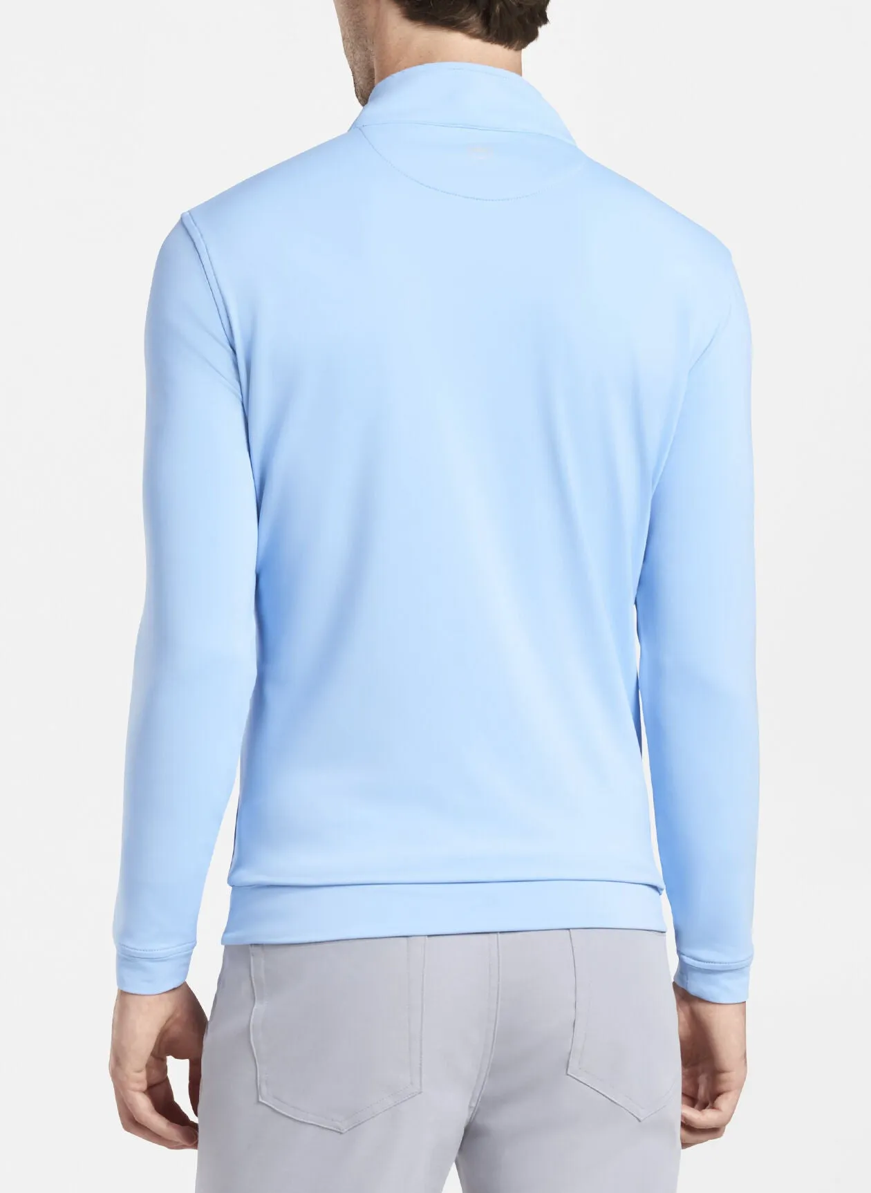 Perth Stretch Loop Terry Quarter-Zip in Cottage Blue by Peter Millar