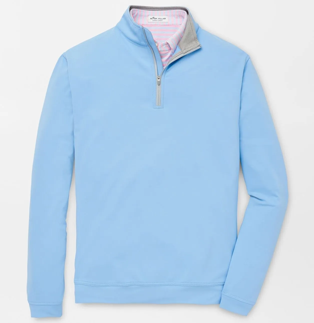 Perth Stretch Loop Terry Quarter-Zip in Cottage Blue by Peter Millar