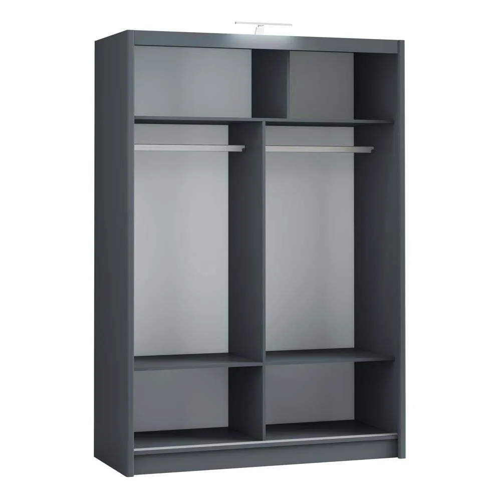 Piper 150cm Sliding Door Wardrobe Graphite