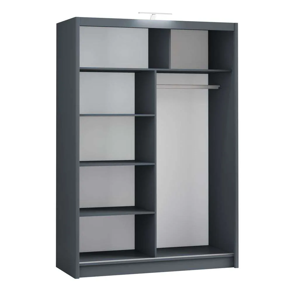 Piper 150cm Sliding Door Wardrobe Graphite