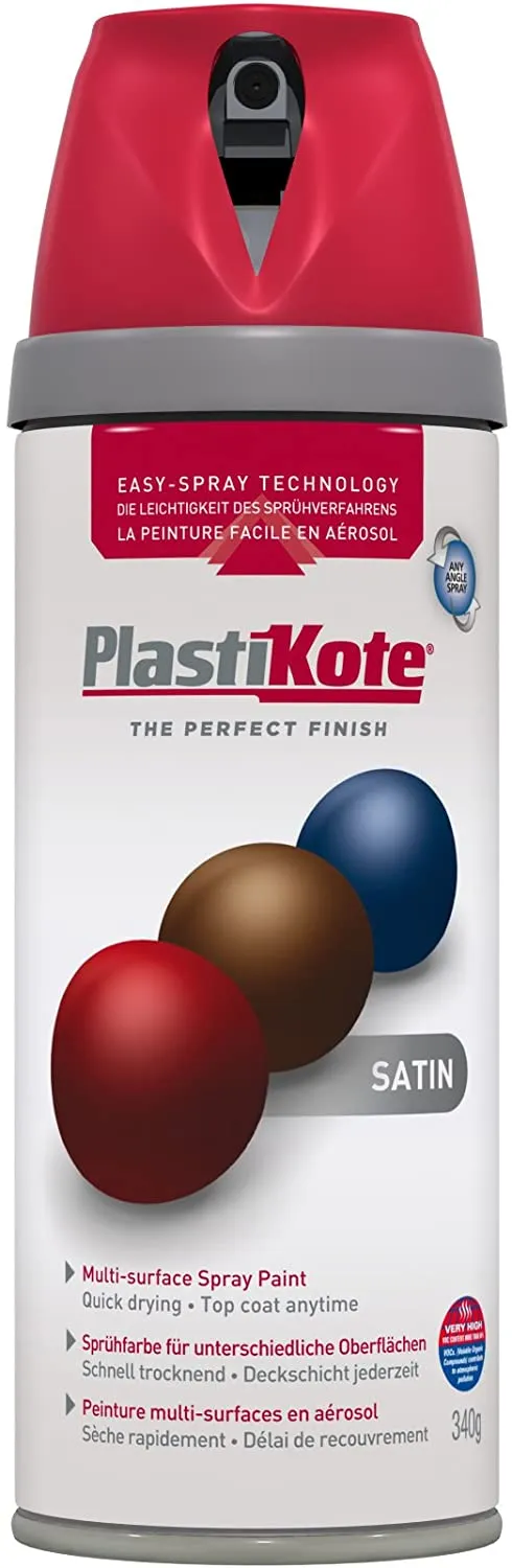 Plastikote Plasti-kote Premium Satin Real Red 400ml