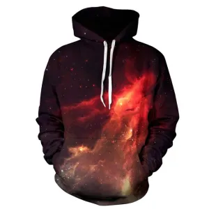 Red Universe 3D Sweatshirt Hoody