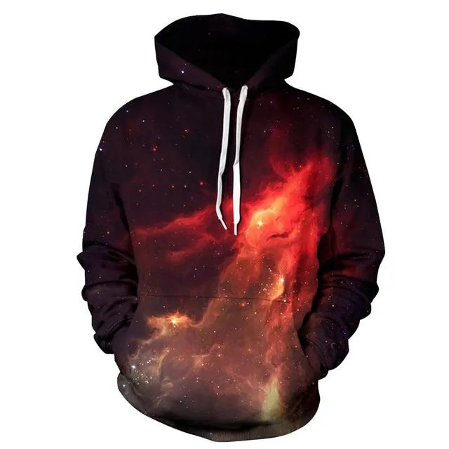 Red Universe 3D Sweatshirt Hoody