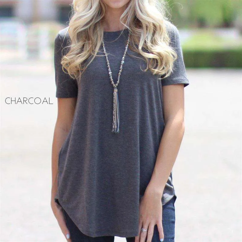 Scoop Neck Flowy Tee | S-XL