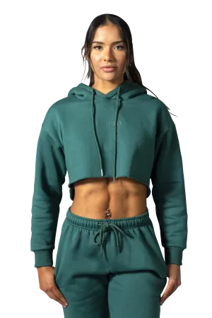 Series 1 Cropped Hoodie - Forest Green