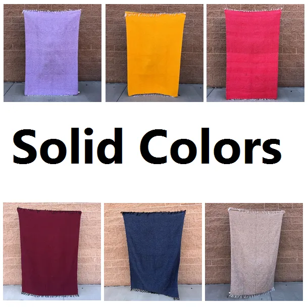 Solid Color Woven Mexican Baja Blankets [MULTIPLE COLORS]