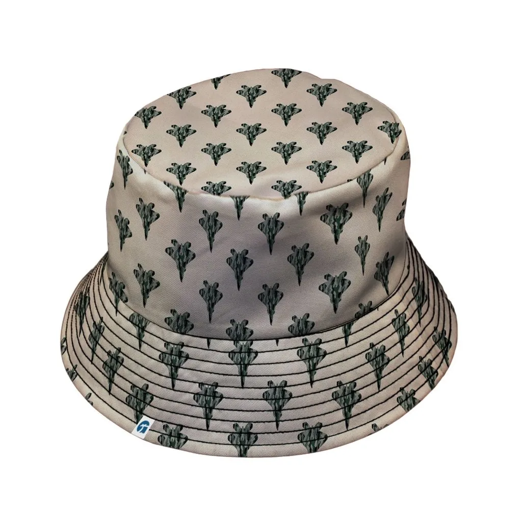 Stealth Fighters Tan Aviation Light Blue Bucket Hat