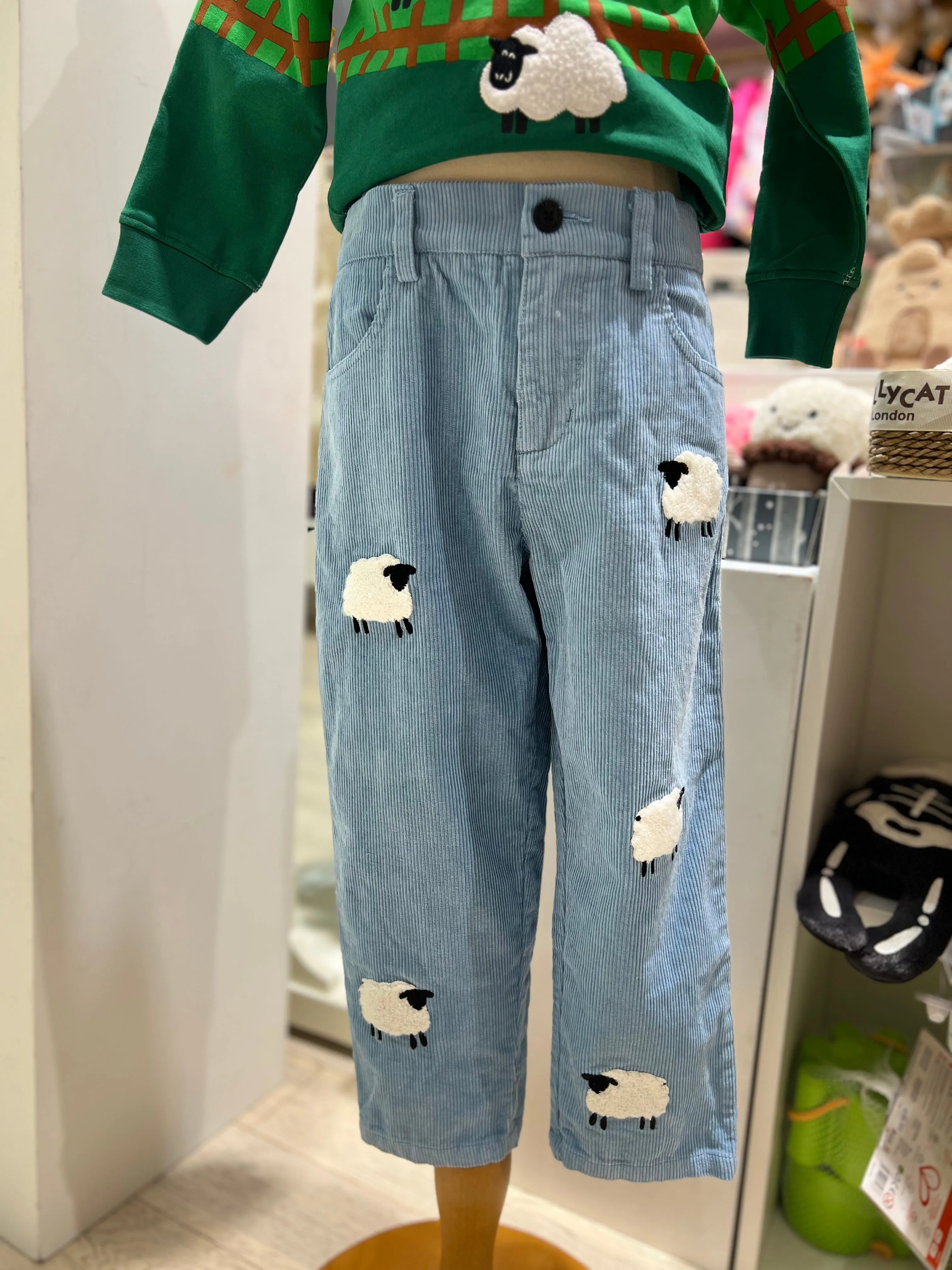 Stella McCartney Sky Blue Pants with Sheep