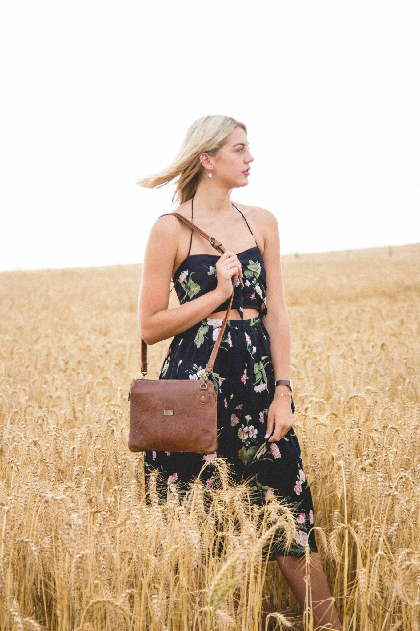 Tan Leather Goods - Taylor Leather Sling Bag | Pecan