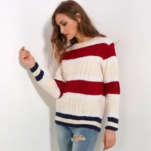 Thick Stripes Long Sleeve Sweater