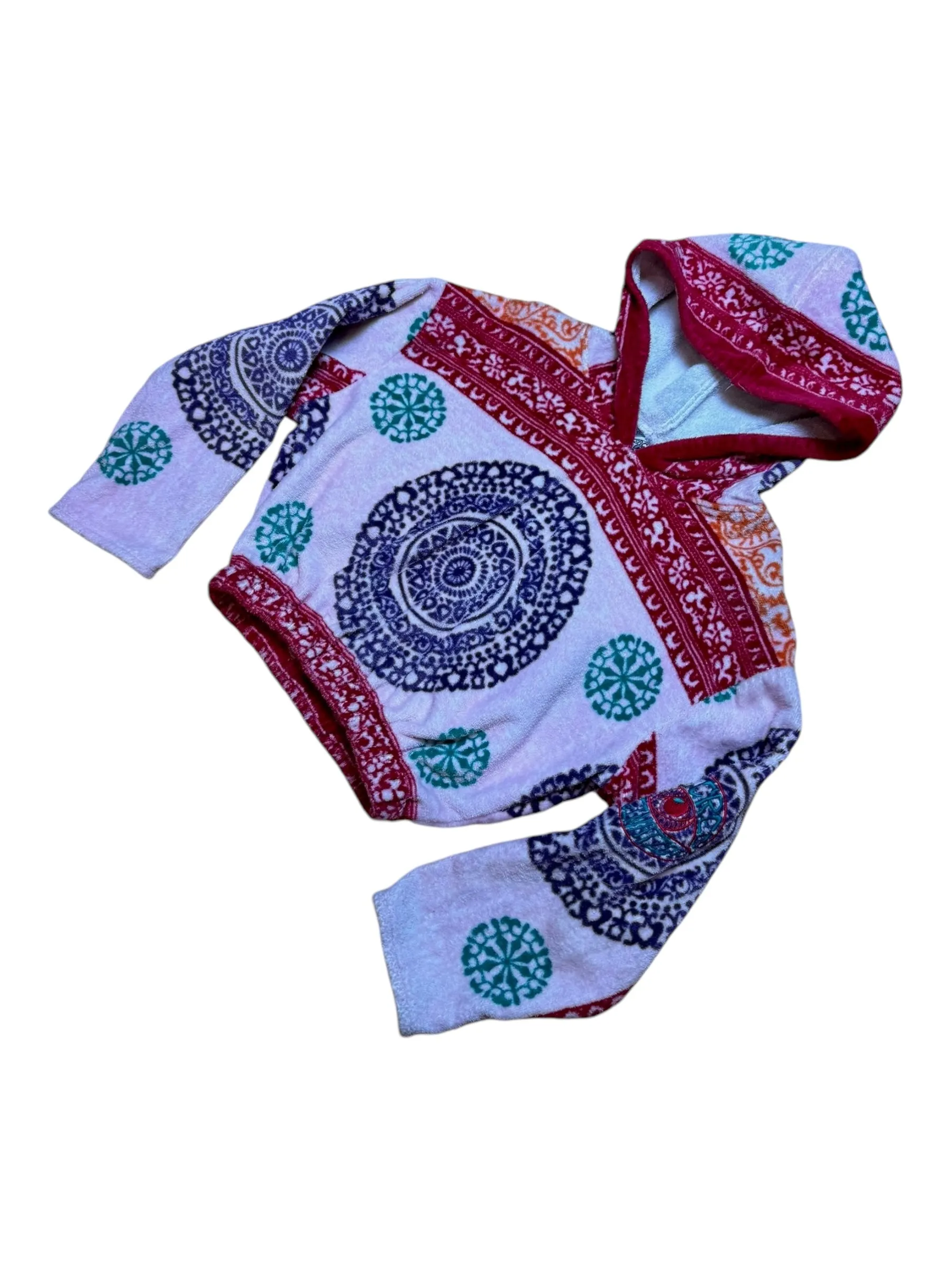 “Tiki Mandala” Cropped Towel Hoodie