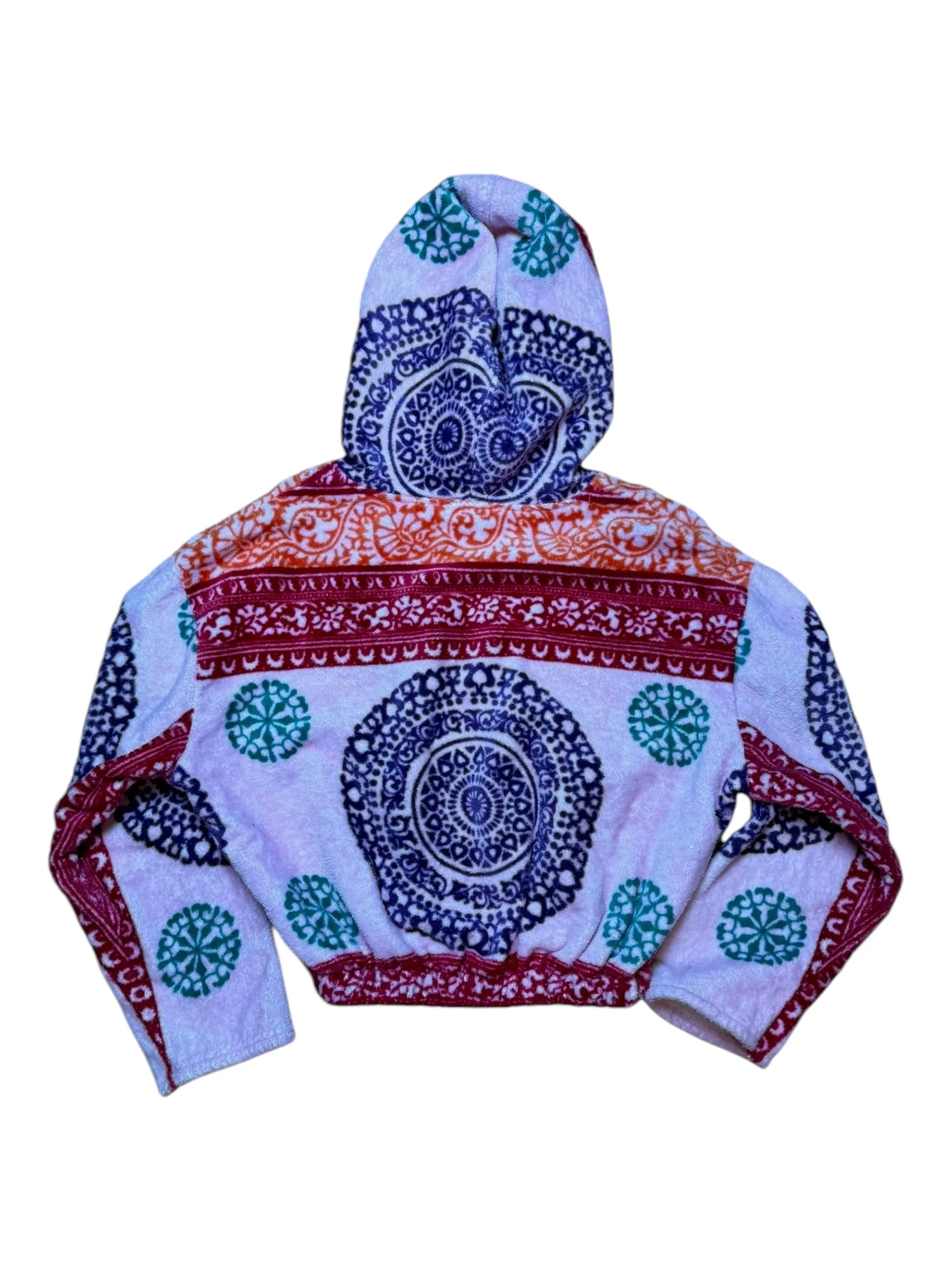 “Tiki Mandala” Cropped Towel Hoodie