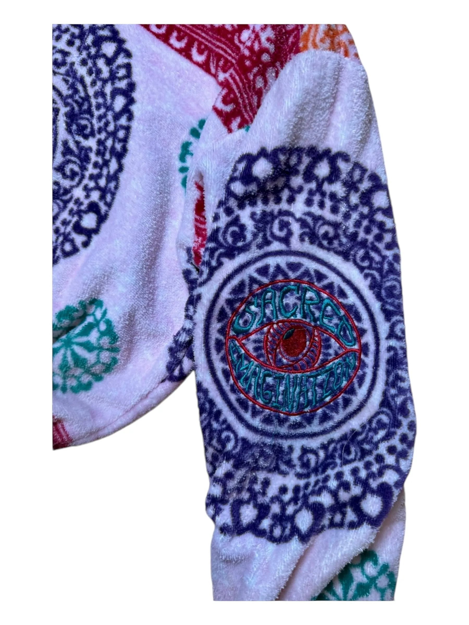 “Tiki Mandala” Cropped Towel Hoodie