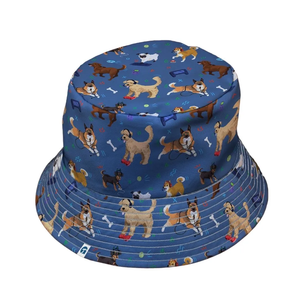 Video Game Dogs Light Bucket Hat