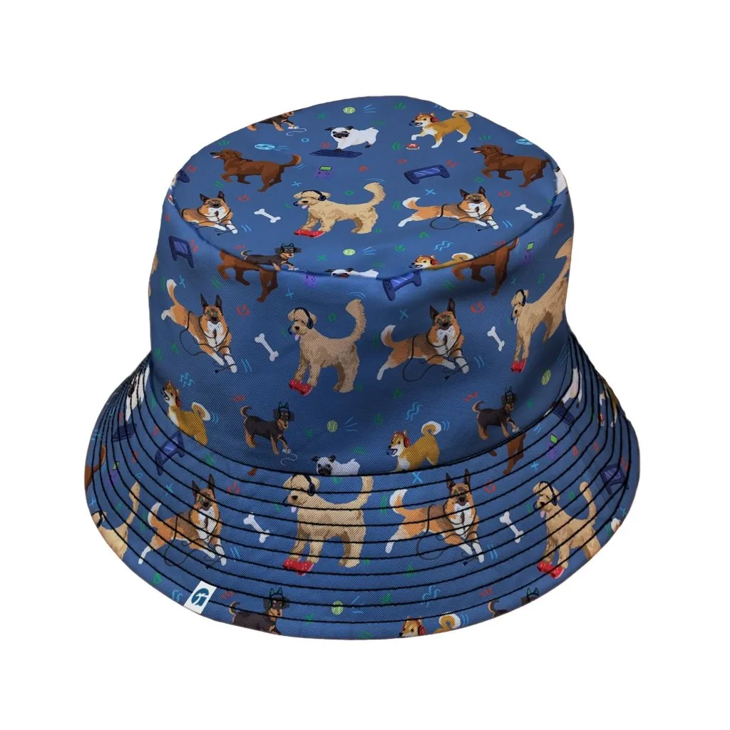 Video Game Dogs Light Bucket Hat