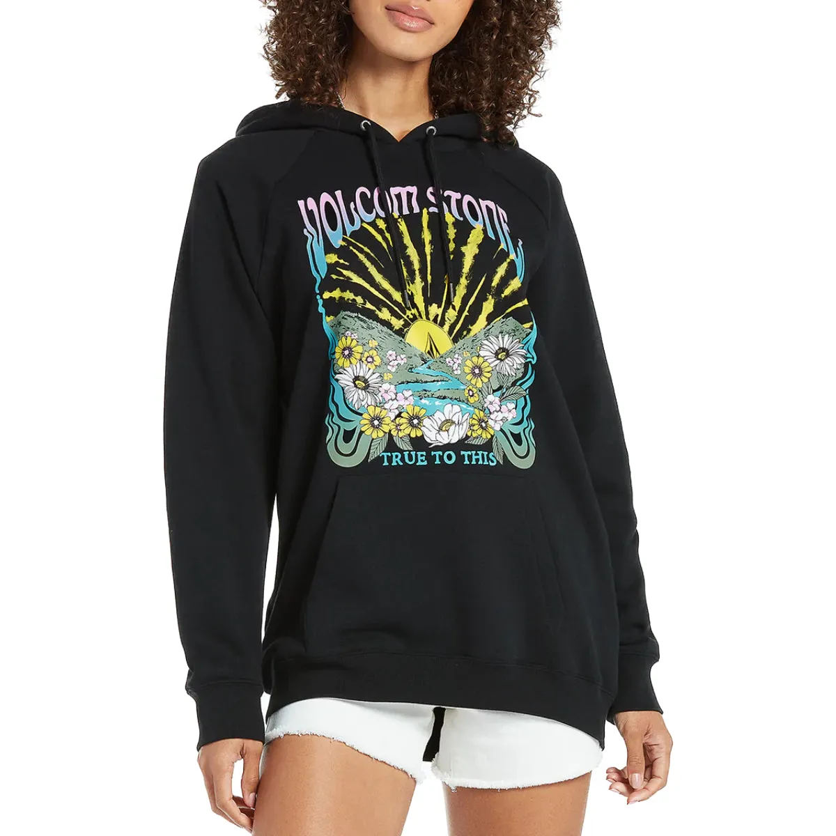 Volcom Women's Truly Stoked Boyfriend Pullover Hoodie