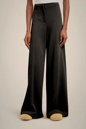 WIDE LEG TROUSERS - BLACK