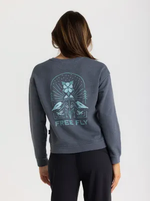 Women's Mellow Meadow Fleece Crew - Heather Storm Cloud