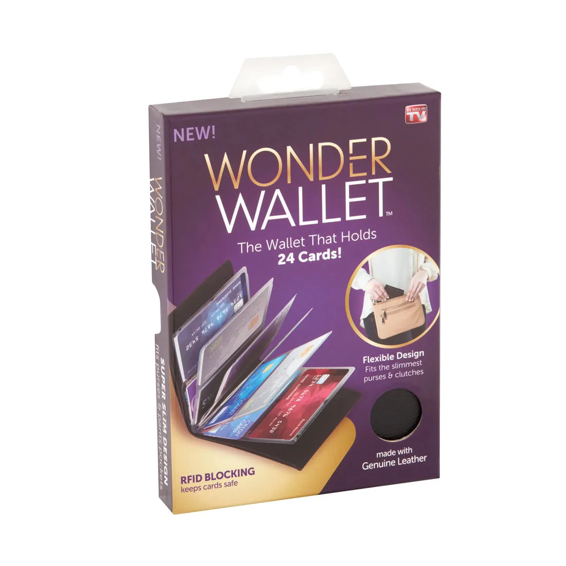 Wonder Wallet - Black RFID Protection for Cards and Cash