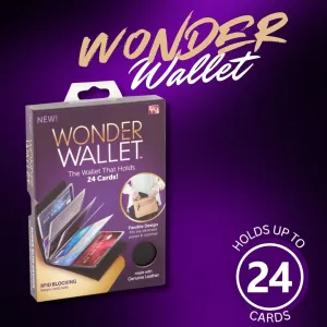 Wonder Wallet - Black RFID Protection for Cards and Cash