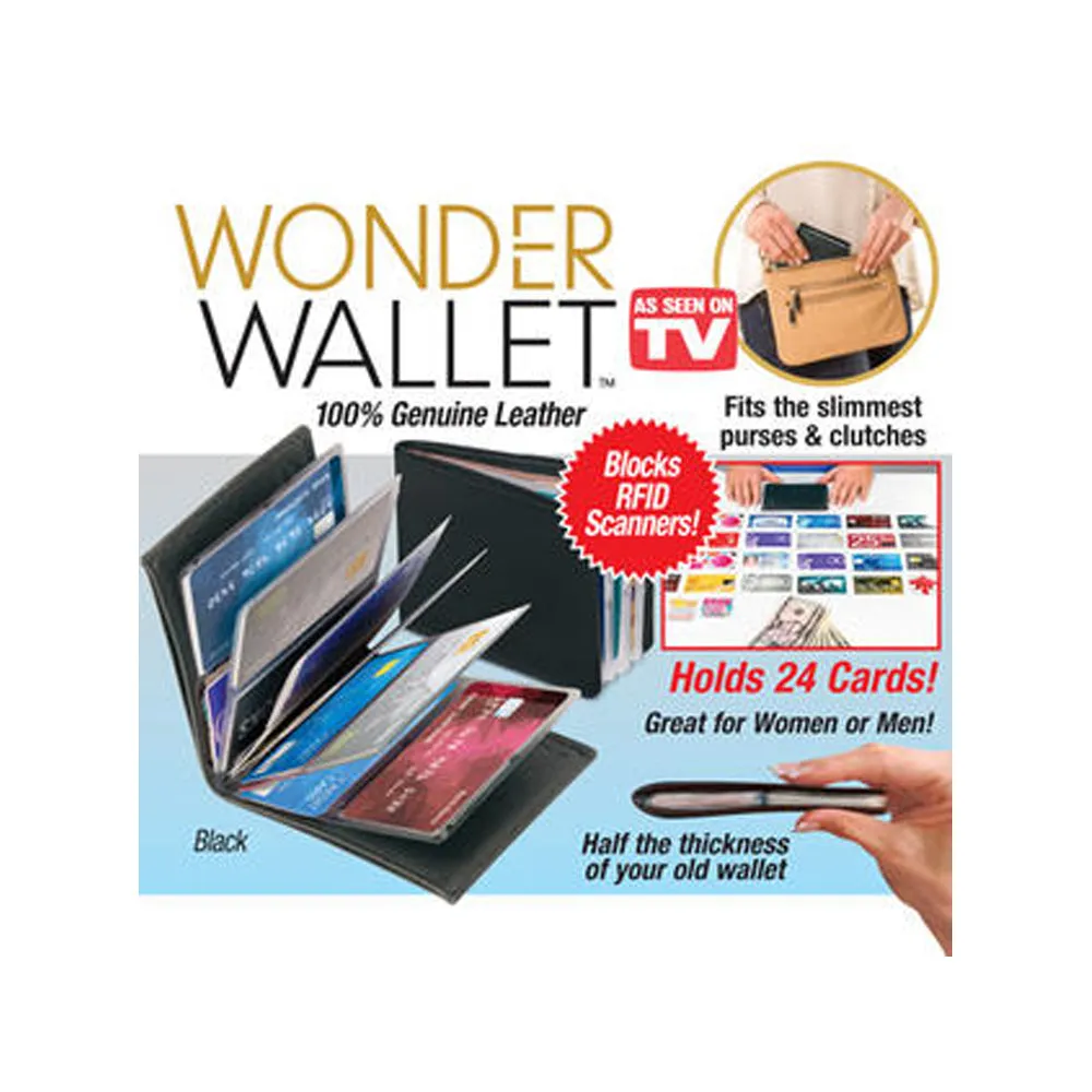 Wonder Wallet - Black RFID Protection for Cards and Cash