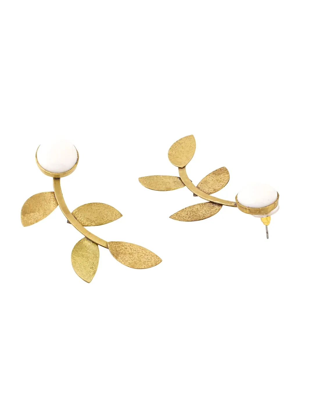 Yellow Chimes Earrings for Women and Girls | Gold Drop Earring | Gold Plated Drop | Leaf Shaped Western Drop | Accessories Jewellery for Women | Birthday Gift for Girls and Women Anniversary Gift for Wife