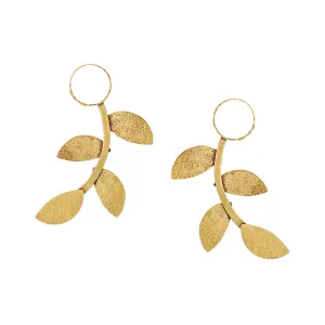 Yellow Chimes Earrings for Women and Girls | Gold Drop Earring | Gold Plated Drop | Leaf Shaped Western Drop | Accessories Jewellery for Women | Birthday Gift for Girls and Women Anniversary Gift for Wife